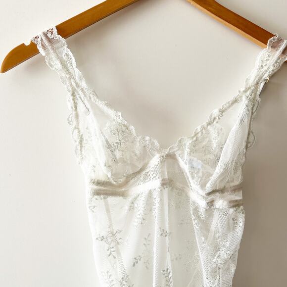 Eberjey White Lace Lingerie Bodysuit Small - Picture 7 of 7